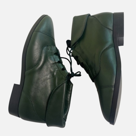 NWOB VTG 80s Prima Royale Leather Lace-Up Granny Booties 8.5M Victorian Gothic - Picture 3 of 9